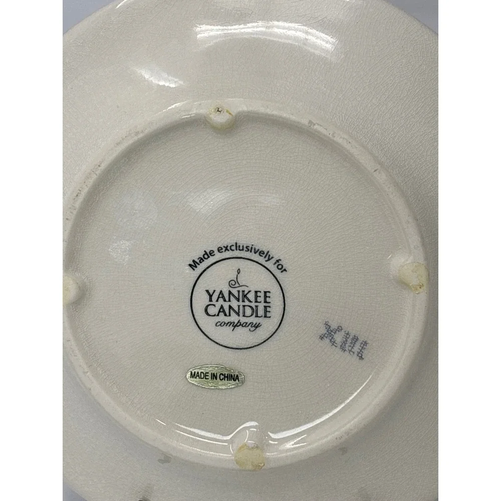 Yankee Candle Butterfly Tropical Leaf Ceramic Jar Topper and Plate Set‎ Floral